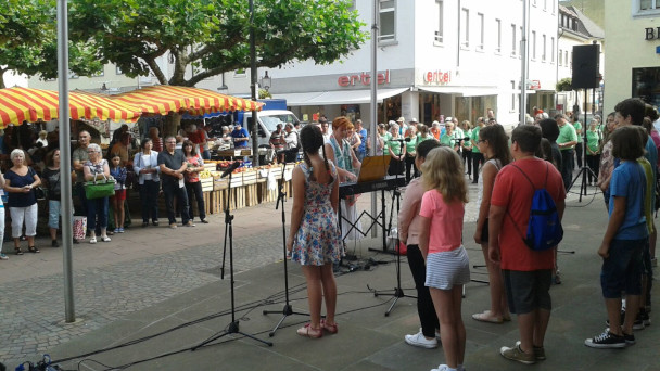 Nicht nur die Franzosen feiern - 14. Juli Tag des Gesangs in der Rastatter Innenstadt 